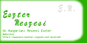 eszter meszesi business card